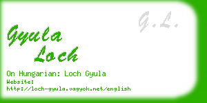 gyula loch business card
